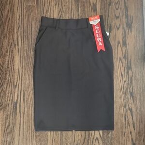 Black Scuba Skirt